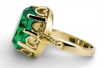  Σμαράγδι Κίτρινος χρυσός 14 καρατίων Vintage Jewlery vrc134y